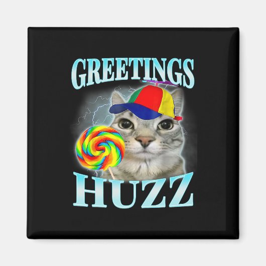 Aimant Salutations Huzz Mème drôle de l'argot de la génér (Devant)