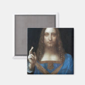 Aimant Salvator Mundi, Jésus Christ, Léonard de Vinci (Recto/Verso)