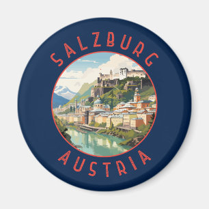 Aimant Salzbourg Autriche Cercle en détresse rétro