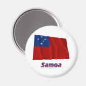 Aimant Samoa avec le nom (Recto/Verso)