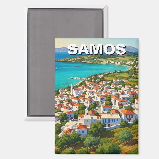 Aimant Samos Grèce Travel (Recto/Verso)