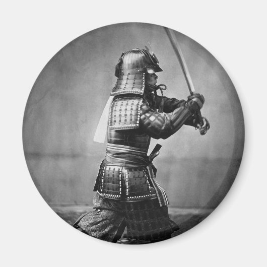 Aimant Samouraï blindé avec épée et poignard en 1860 (Devant)