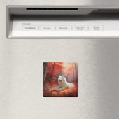 Aimant Samoyé en automne Leaves Fall Inspire (In Situ (Lave-vaisselle))