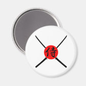 Aimant SAMURAI - Épée & Kanji (Recto/Verso)