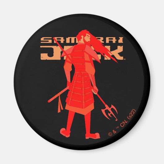 Aimant Samurai Jack Red Warrior Graphic (Devant)
