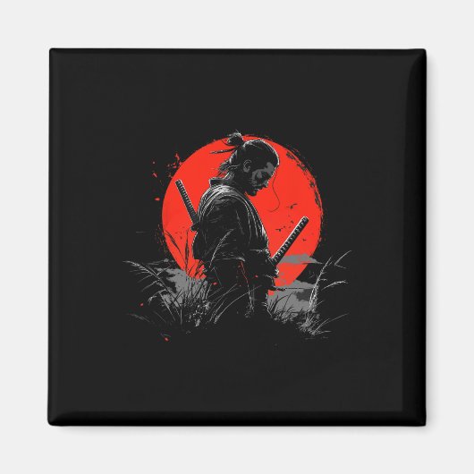 Aimant Samurai Spirit Graphic Modern Warrior's (Devant)