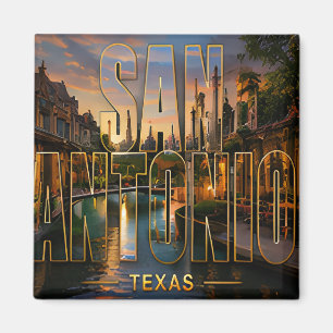 Aimant San Antonio Texas Riverwalk Souvenirs de voyage