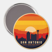 Aimant San Antonio Texas Skyline Cityscape (Recto/Verso)
