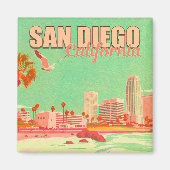 Aimant San Diego California Downtown Souvenirs 1950 (Devant)