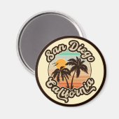 Aimant San Diego California Sunset Palm Trees Souvenirs (Recto/Verso)