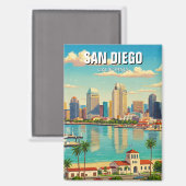 Aimant San Diego California Travel (Recto/Verso)
