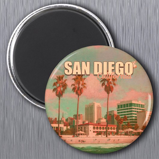 Aimant San Diego California Vintage Souvenirs 1950