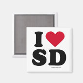 AIMANT SAN DIEGO - "I LOVE SD" "I LOVE SAN DIEGO" (Recto/Verso)