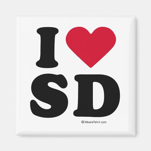 AIMANT SAN DIEGO - "I LOVE SD" "I LOVE SAN DIEGO" (Devant)
