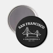 Aimant San Francisco California Golden Gate Landscape (Recto/Verso)