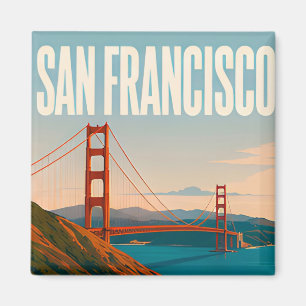 Aimant ❤️ San Francisco Golden Gate Style de Voyage ❤️