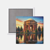Aimant San Francisco Palace of Fine Arts Sunset (Recto/Verso)
