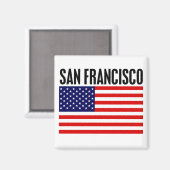 Aimant San Francisco, Stars et Stripes (Recto/Verso)