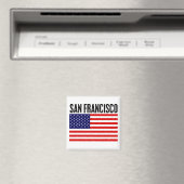 Aimant San Francisco, Stars et Stripes (In Situ (Lave-vaisselle))