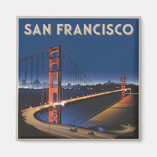 Aimant San Francisco USA vintage (Devant)