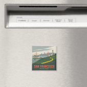 Aimant San Francisco USA vintage (In Situ (Lave-vaisselle))