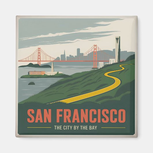 Aimant San Francisco USA vintage (Devant)