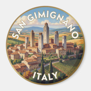 Aimant San Gimignano Italie Tours Scène de voyage 🏰