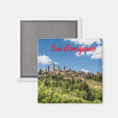 Aimant San Gimignano Toscane Italie Panorama Souvenir (Recto/Verso)