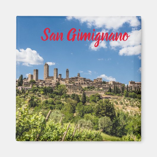 Aimant San Gimignano Toscane Italie Panorama Souvenir (Devant)