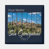 Aimant San Gimignano Toscane Italie Vinatge Vue panoramiq (Devant)