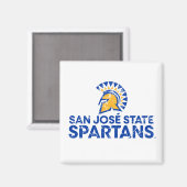 Aimant San Jose State Spartans Logo Wordmark désorganisé (Recto/Verso)