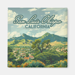 Aimant San Luis Obispo SLO California Central Coast Retro