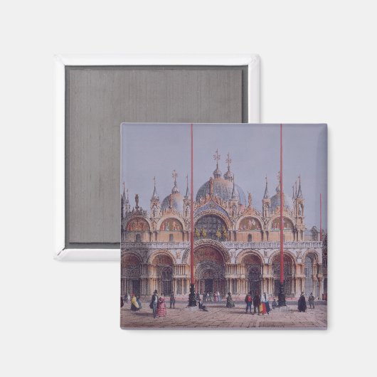 Aimant San Marco, Venice, engraved by Brizeghel (litho) (Recto/Verso)