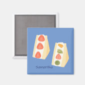 Aimant Sandwichs à dessert de fruits et de crème (Recto/Verso)