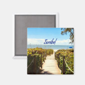 Aimant Sanibel Island Floride Plage Océan (Recto/Verso)