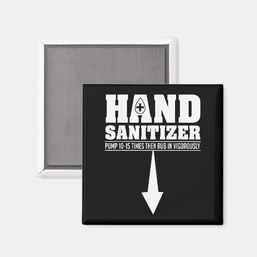 Aimant Sanitizer à la main Funny Sarcastique Adulte Humou (Recto/Verso)
