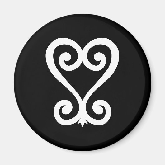 Aimant Sankofa | Retour et l'obtenir - Symbole Adinkra (Devant)