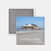 Aimant Sankt Peter Ording House sur pilotis photo avec te (Recto/Verso)