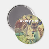 Aimant sans cruauté avec cerf, végétalien (Recto/Verso)