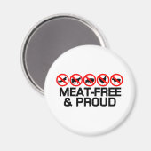 Aimant Sans viande et fier (Recto/Verso)