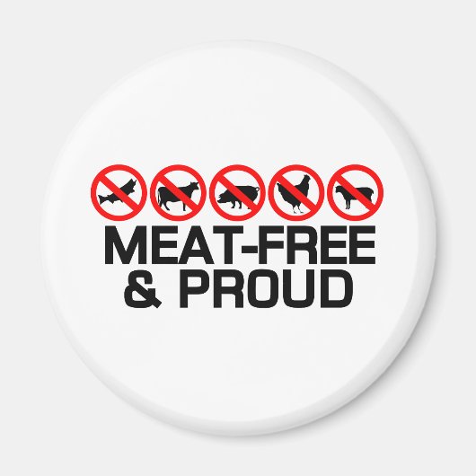 Aimant Sans viande et fier (Devant)