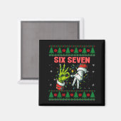 Aimant Santa 67 Christmas Ugly Sweater Fingers Six Seven (Recto/Verso)