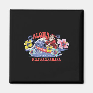 Aimant Santa Aloha Noël hawaïen Mele Kalikimaka Sur