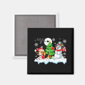 Aimant Santa Beagle Snowman Running Friends Christmas Own (Recto/Verso)
