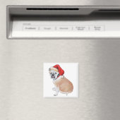 Aimant Santa Bouledogue Anglais (In Situ (Lave-vaisselle))