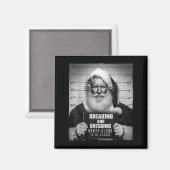 Aimant Santa Breaking Entering Mugshot Funny Christmas Ho (Recto/Verso)