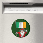 Aimant Santa Claus Avec L'Ensigne D'Irlande (In Situ (Lave-vaisselle))
