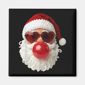 Aimant Santa Claus Blowing Yarn Crochet Bubble Gum Heart  (Devant)