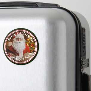 Aimant Santa Claus Écriture Arbre de Noël en céramique