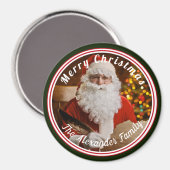 Aimant Santa Claus Écriture Arbre de Noël en céramique (Recto/Verso)